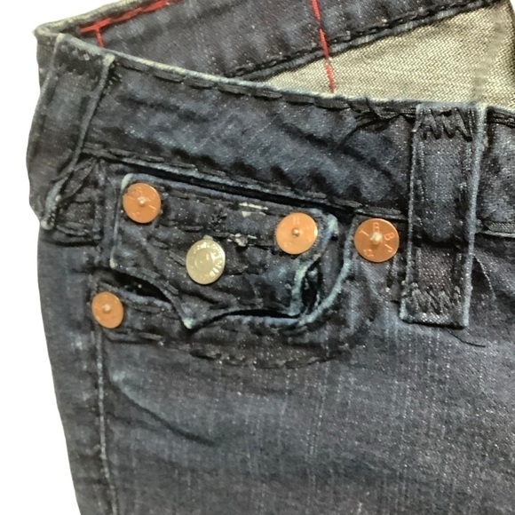 True Religion Billy Low Rise Super T Straight Jeans Size 26 Dark Wash - Picture 7 of 11